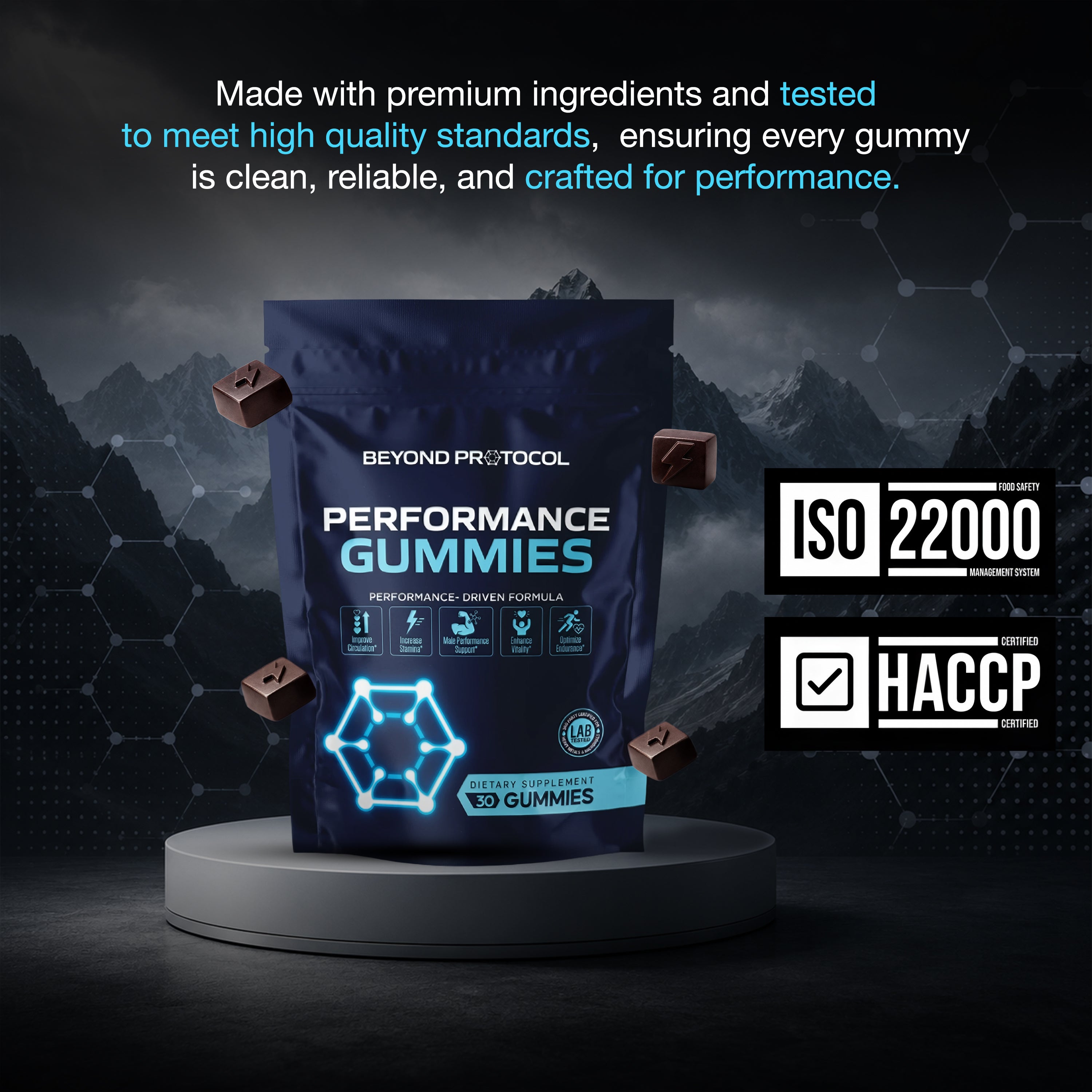 Performance Gummies. Men's 8-in-1 Formula.